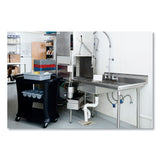 Rubbermaid® Commercial Cutlery Bin, 4 Compartments, Plastic, 11.5 x 21.25 x 3.75, Plastic, Gray (RCP3362GRA) Each