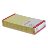 Universal® Perforated Ruled Writing Pads, Wide/Legal Rule, Red Headband, 50 Canary-Yellow 8.5 x 14 Sheets, Dozen (UNV40000) Pack of 12