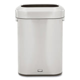 Rubbermaid® Commercial Refine Series Waste Receptacle, 15 gal, Plastic/Stainless Steel (RCP2147581) Each