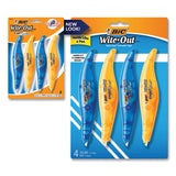 BIC® Wite-Out Brand Exact Liner Correction Tape, Non-Refillable, 0.2" x 236", 4/Pack (BICWOELP418) Pack of 4