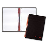 Black n' Red™ Hardcover Twinwire Notebooks, SCRIBZEE Compatible, 1-Subject, Wide/Legal Rule, Black Cover, (70) 8.25 x 5.88 Sheets (JDKL67000) Each