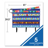 Carson-Dellosa Education Border Storage Pocket Chart, Blue/Clear, 41" x 24.5" (CDPCD5652) Each