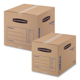 Bankers Box® SmoothMove Basic Moving Boxes, Regular Slotted Container (RSC), Small, 12" x 16" x 12", Brown/Blue, 25/Bundle (FEL7713801) Bundle of 20