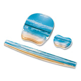 Fellowes® Photo Gel Mouse Pad with Wrist Rest with Microban Protection, 7.87 x 9.25, Sandy Beach Design (FEL9179301) Each