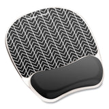 Fellowes® Photo Gel Mouse Pad with Wrist Rest with Microban Protection, 7.87 x 9.25, Chevron Design (FEL9549901) Each