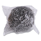 Boardwalk® Stainless Steel Scrubber, Large Size, 2.5 x 2.75, Steel Gray, 12/Carton (BWK50) Carton of 12