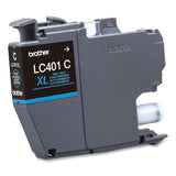 Brother LC401XLCS High-Yield Ink, 500 Page-Yield, Cyan (BRTLC401XLCS) Each