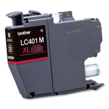 Brother LC401XLMS High-Yield Ink, 500 Page-Yield, Magenta (BRTLC401XLMS) Each