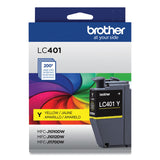 Brother LC401YS Ink, 200 Page-Yield, Yellow (BRTLC401YS) Each