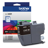Brother LC401BKS Ink, 200 Page-Yield, Black (BRTLC401BKS) Each