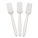 AmerCareRoyal® CPLA Cutlery, Heavyweight Fork, Plastic, White, 1,000/Carton (RPPL1801W) Case of 1000