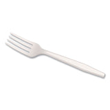 AmerCareRoyal® CPLA Cutlery, Heavyweight Fork, Plastic, White, 1,000/Carton (RPPL1801W) Case of 1000