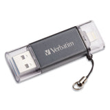 Verbatim® Store 'n' Go Dual USB 3.0 Flash Drive for Apple Lightning Devices, 32 GB, Graphite (VER49300) Each