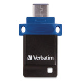 Verbatim® Store ‘n' Go Dual USB 3.0 Flash Drive for USB-C Devices, 64 GB, Blue (VER99155) Each