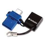 Verbatim® Store ‘n' Go Dual USB 3.0 Flash Drive for USB-C Devices, 32 GB, Blue (VER99154) Each