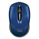 Adesso iMouse S50 Wireless Mini Mouse, 2.4 GHz Frequency/33 ft Wireless Range, Left/Right Hand Use, Blue (ADEIMOUSES50L) Each