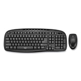 Adesso WKB1330CB Wireless Desktop Keyboard and Mouse Combo, 2.4 GHz Frequency/30 ft Wireless Range, Black (ADEWKB1330CB) Each