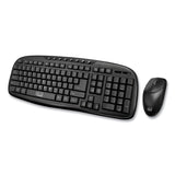 Adesso WKB1330CB Wireless Desktop Keyboard and Mouse Combo, 2.4 GHz Frequency/30 ft Wireless Range, Black (ADEWKB1330CB) Each