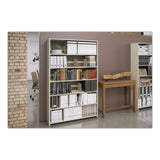 Tennsco Snap-Together Six-Shelf Closed Add-On, Steel, 48w x 12d x 76h, Sand (TNN127648ACSD) Each