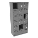 Tennsco Box Compartments, Triple Stack, 36w x 18d x 72h, Medium Gray (TNNBS6121812CMG) Each