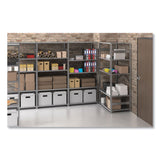 Tennsco Closed Commercial Steel Shelving, Five-Shelf, 36w x 12d x 75h, Medium Gray (TNNESPC1236MGY) Each
