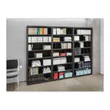 Tennsco Fixed Shelf Open-Format Lateral File for End-Tab Folders, 6 Legal/Letter File Shelves, Light Gray, 36" x 16.5" x 75.25" (TNNFS360LGY) Each