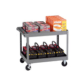 Tennsco Two-Shelf Metal Cart, Metal, 2 Shelves, 500 lb Capacity, 24" x 36" x 32", Gray (TNNSC2436) Each