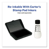 Carter's™ Pre-Inked Felt Stamp Pad, 4.2"5x 2.75", Black (AVE21081) Each