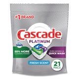 Cascade® ActionPacs, Fresh Scent, 11.7 oz Bag, 21/Pack, 5 Packs/Carton (PGC08275CT) Case of 5
