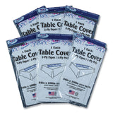 Tablemate® Table Set Poly Tissue Table Cover, 54" x 108", White, 6/Pack (TBLPT549WH) Pack of 6 Covers