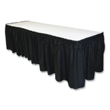 Tablemate Table Set Linen-Like Table Skirting, 29" x 14ft, Black (TBLLS2914BK) Each