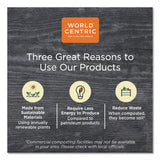 World Centric® Paper Lids for Bowls, 4.6" Diameter, Kraft, 500/Carton (WORBOLPA12K) Case of 500