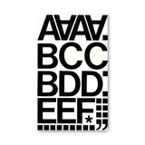Chartpak® Press-On Vinyl Letters and Numbers, Self Adhesive, Black, 2"h, 77/Pack (CHA01050) Pack of 77