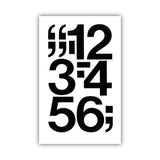 Chartpak® Press-On Vinyl Numbers, Self Adhesive, Black, 3"h, 10/Pack (CHA01170) Each