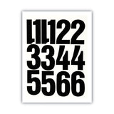 Chartpak® Press-On Vinyl Numbers, Self Adhesive, Black, 4"h, 23/Pack (CHA01193) Pack of 23