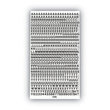 Chartpak® Press-On Vinyl Letters and Numbers, Self Adhesive, Black, 0.25"h, 610/Pack (CHA01000)