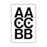 Chartpak® Press-On Vinyl Uppercase Letters, Self Adhesive, Black, 3"h, 50/Pack (CHA01070) Pack of 50