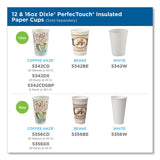 Dixie® PerfecTouch Paper Hot Cups, 12 oz, Coffee Haze Design, Individually Wrapped, 1,000/Carton (DXE5342CDWR) Case of 1000