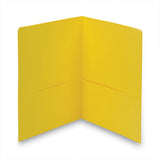 Smead™ Two-Pocket Folder, Textured Paper, 100-Sheet Capacity, 11 x 8.5, Yellow, 25/Box (SMD87862) 1 Pack of 25