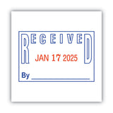 COSCO 2000PLUS® Model S 360 Two-Color Message Dater, 1.75 x 1, "Received", Self-Inking, Blue/Red (COS011034) Each