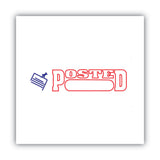 ACCUSTAMP2® Pre-Inked Shutter Stamp, Red/Blue, POSTED, 1.63 x 0.5 (COS035521) Each