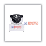 ACCUSTAMP2® Pre-Inked Shutter Stamp, Red/Blue, APPROVED, 1.63 x 0.5 (COS035525) Each