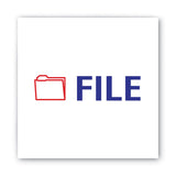 ACCUSTAMP2® Pre-Inked Shutter Stamp, Red/Blue, FILE, 1.63 x 0.5 (COS035534) Each