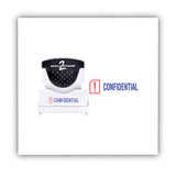 ACCUSTAMP2® Pre-Inked Shutter Stamp, Red/Blue, CONFIDENTIAL, 1.63 x 0.5 (COS035536) Each