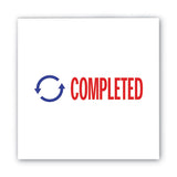 ACCUSTAMP2® Pre-Inked Shutter Stamp, Red/Blue, COMPLETED, 1.63 x 0.5 (COS035538) Each