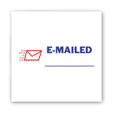 ACCUSTAMP2® Pre-Inked Shutter Stamp, Red/Blue, EMAILED, 1.63 x 0.5 (COS035541) Each