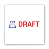 ACCUSTAMP2® Pre-Inked Shutter Stamp, Red/Blue, DRAFT, 1.63 x 0.5 (COS035542) Each