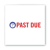 Consolidated Stamp Pre-Inked Shutter Stamp, Red/Blue, PAST DUE, 1 5/8 x 1/2 (COS035543) Each