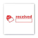 ACCUSTAMP2® Pre-Inked Shutter Stamp, Red, RECEIVED, 1.63 x 0.5 (COS035570) Each