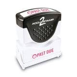 ACCUSTAMP2® Pre-Inked Shutter Stamp, Red, PAST DUE, 1.63 x 0.5 (COS035571) Each